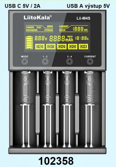 Tester kapacity / nabjeka Li-ion 18650 21700 i 1.2V Ni-MH AA - Kliknutm na obrzek zavete