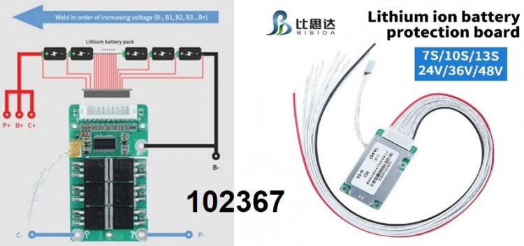 Balancer BMS 7S 24V 30A li-ion lnky s oddlenm nabjenm - Kliknutm na obrzek zavete