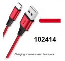 Kabel USB A - C data rychl nabjen 50cm erven oplet