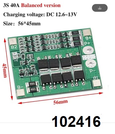 Balancer BMS 3S 40A 1P 2P 3P 4P Li-ion pro baterie 12V - Kliknutm na obrzek zavete