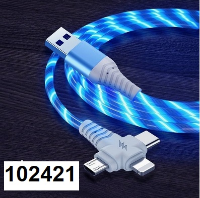 Kabel USB A - C+micro+Apple 1m svtc, rychlonabjen + data - Kliknutm na obrzek zavete