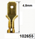 FASTON nůž 4,8 mm na kabel krimpovací FASTON nůž 4,8 mm na kabel krimpovací